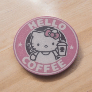 Posa Vaso Hello Kitty Coffe