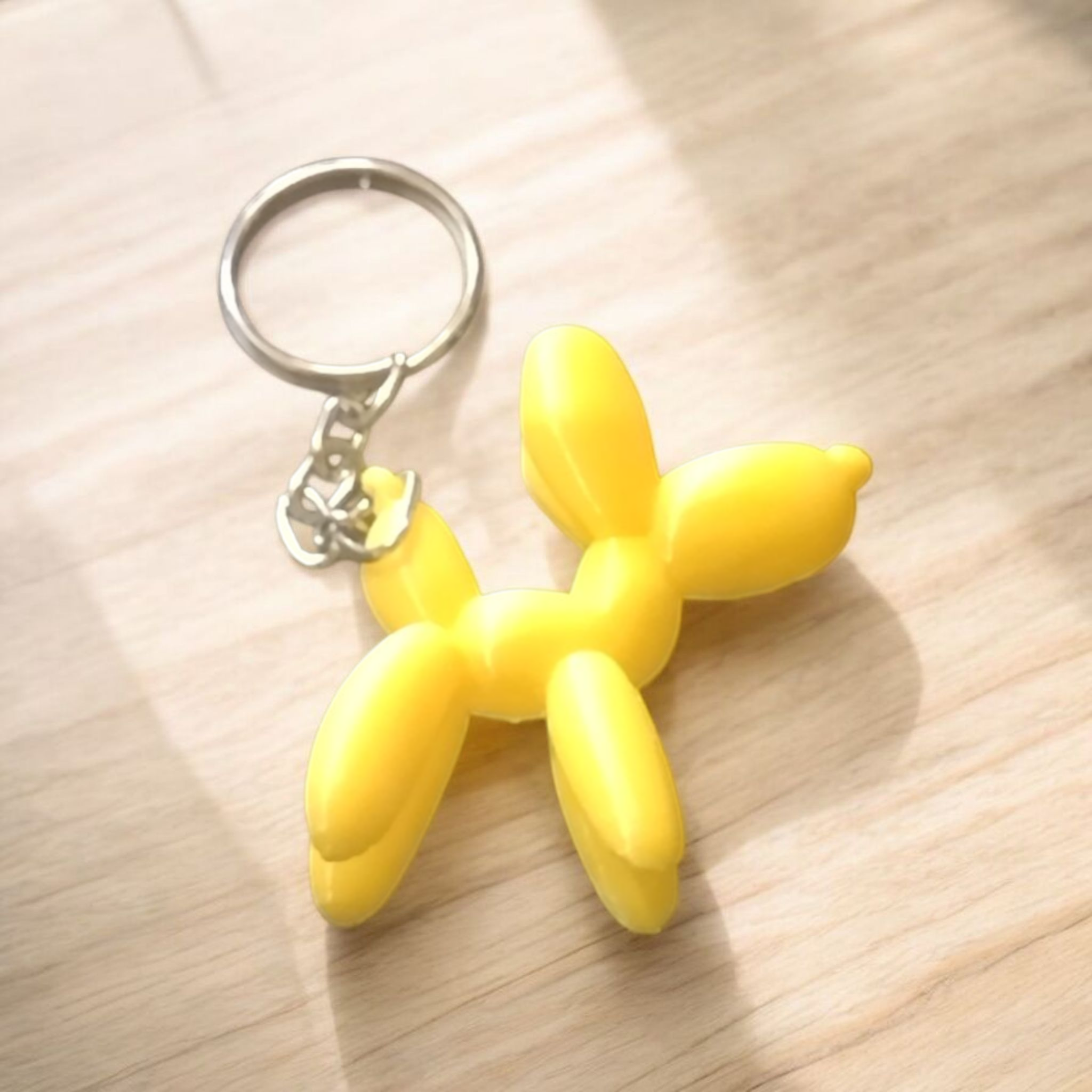 Llavero Perrito de Globo Amarillo